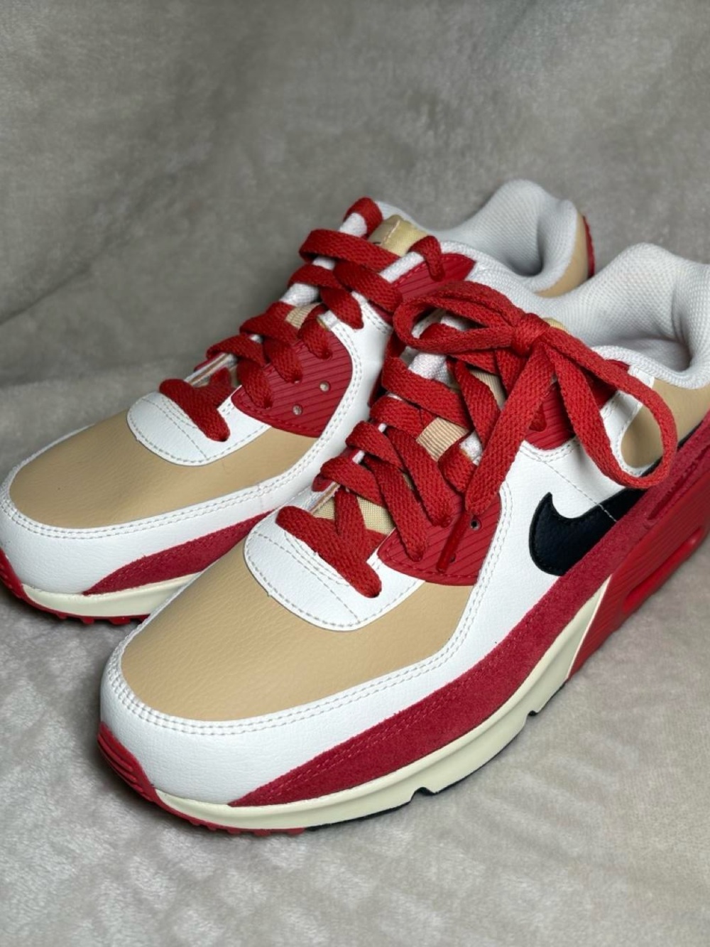 Nike Air Max 90 LTR Sesame/Black-Red Clay-Sail sneakers shoes